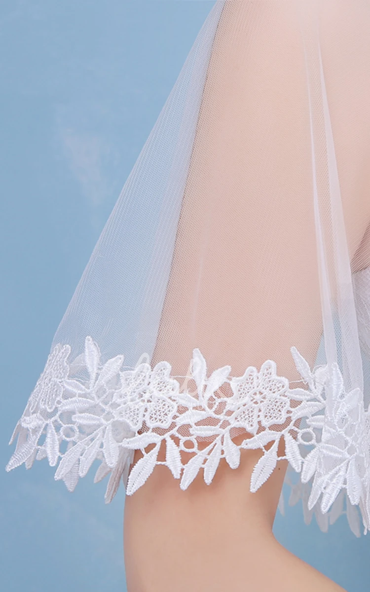 White Lace Cape with Rhinestones for Spring and Summer Events