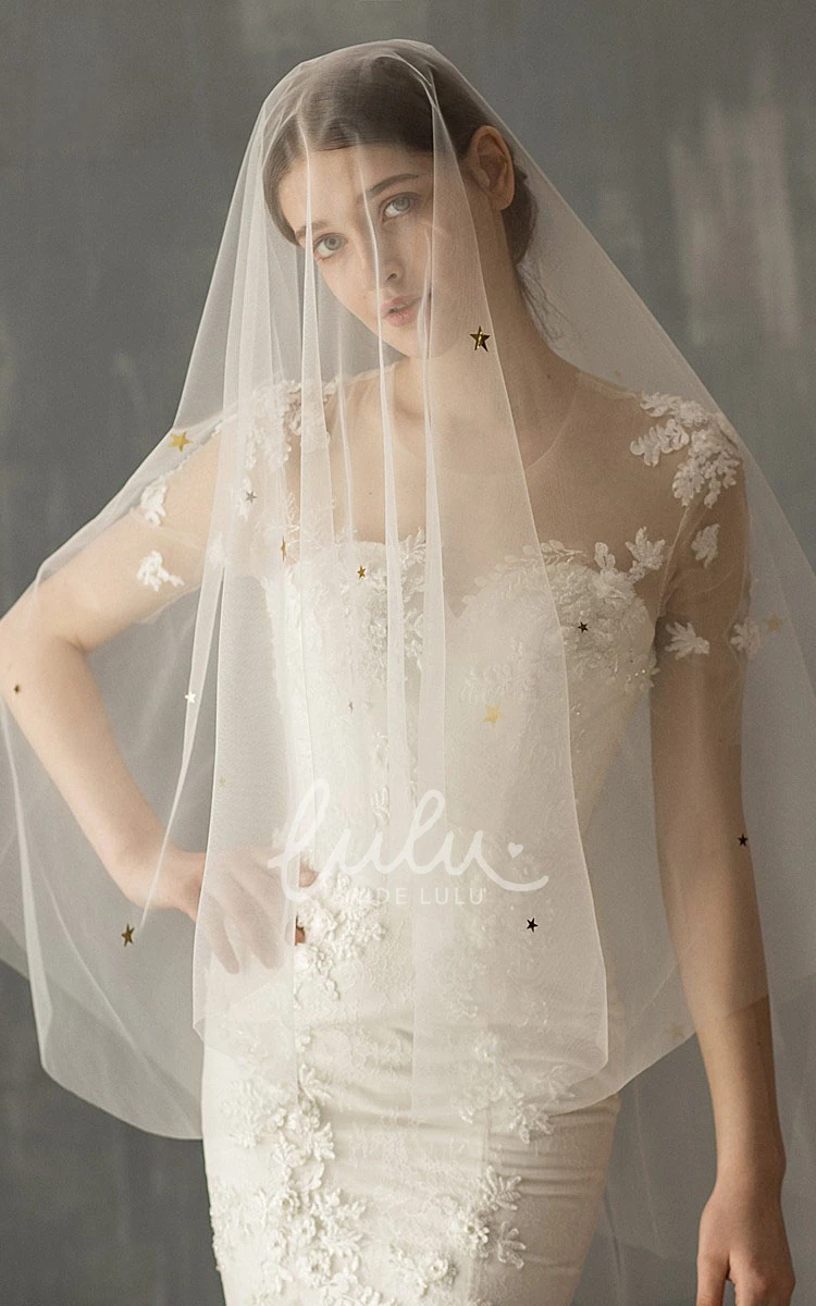 Soft Romantic Two Tier Fingertip Wedding Veil