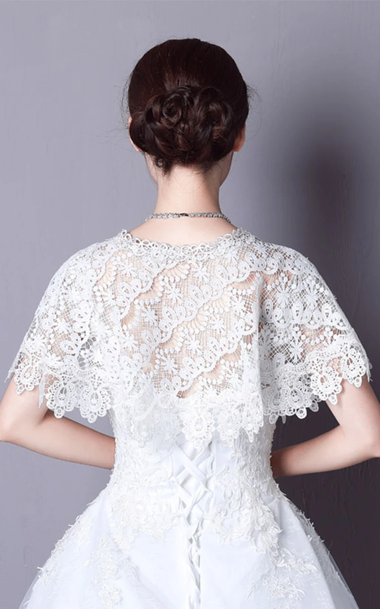 Lace Wedding Cape for Spring/Summer Weddings