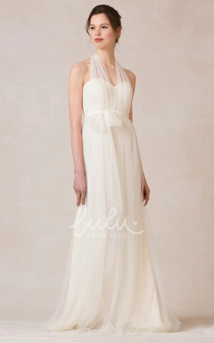 Ruched One-Shoulder Tulle Bridesmaid Dress with Straps Sleeveless & Jeweled
