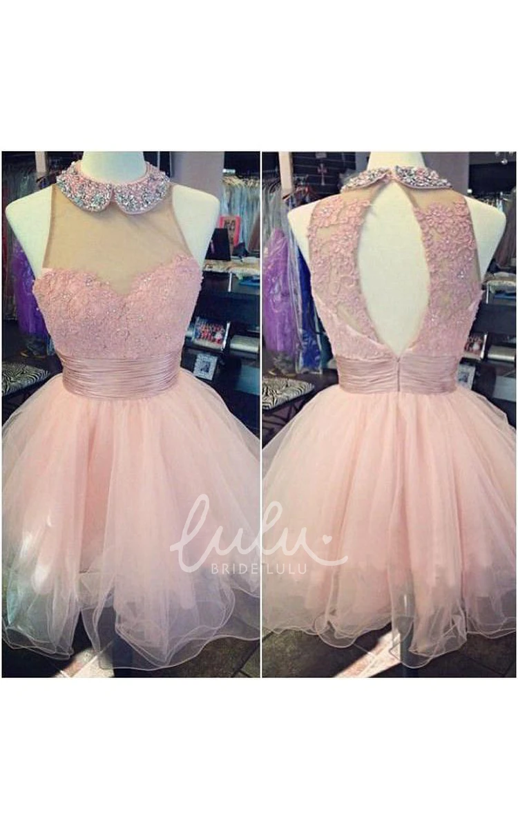 A-line Sweetheart Tulle Formal Dress with Beaded Bodice