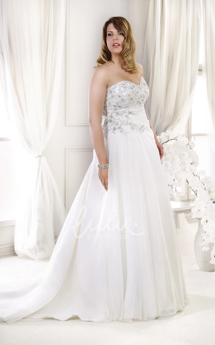 Sweetheart Chiffon Bridesmaid Dress with Beaded Pleats and Ruched Waist