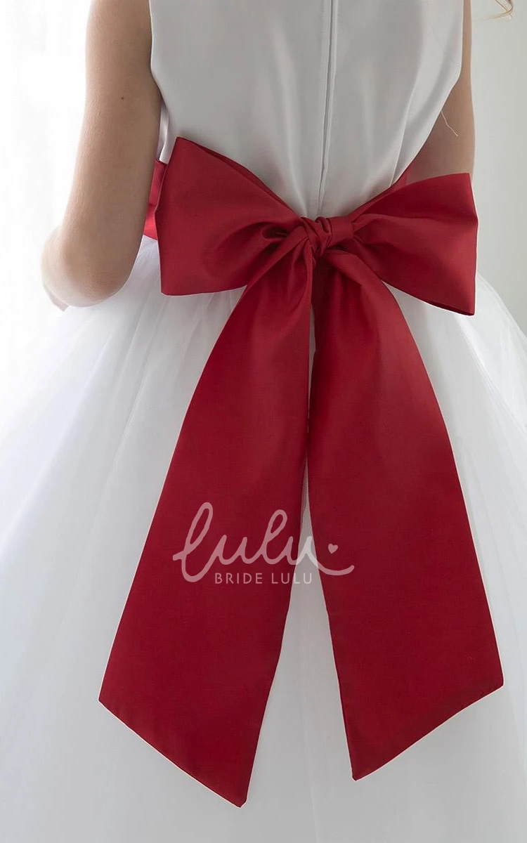 Split-Front Tulle&Sequins Flower Girl Dress Tea-Length Cape Modern