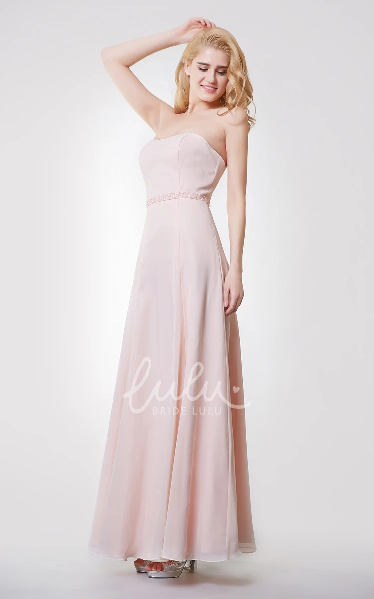 A-line Chiffon Dress with Removable Wrap for Bridesmaids