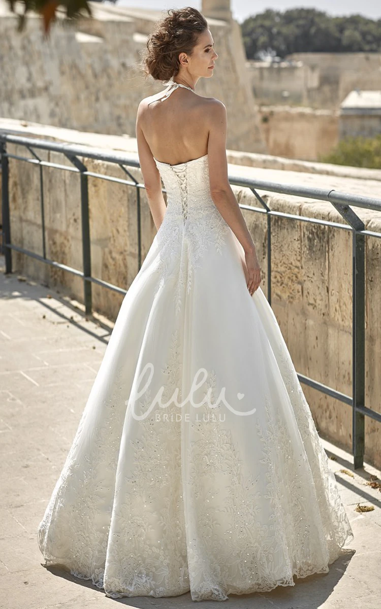 Lace A-Line Wedding Dress with Sweetheart Neckline and Beading Simple Wedding Dress