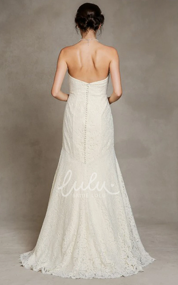 Lace Sweetheart Long Wedding Dress with Sleeveless