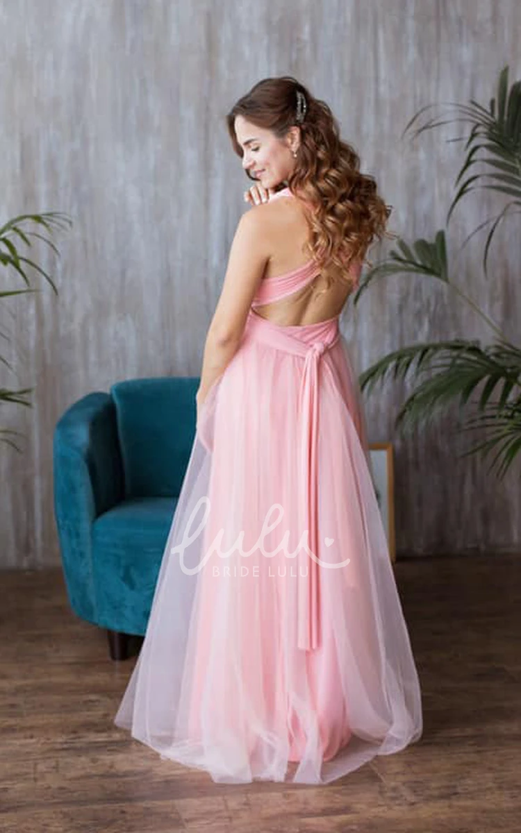 Convertible V-neck Jersey Bridesmaid Dress Modern & Elegant