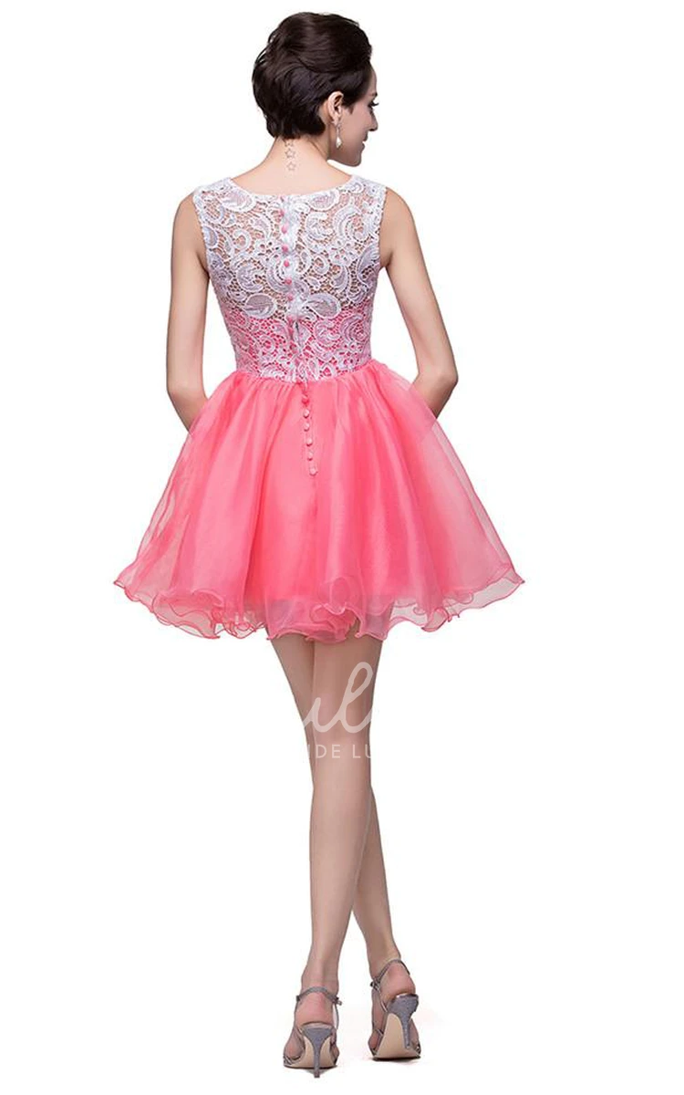 Sleeveless Lace Homecoming Dress Lovely Short Dress for Women