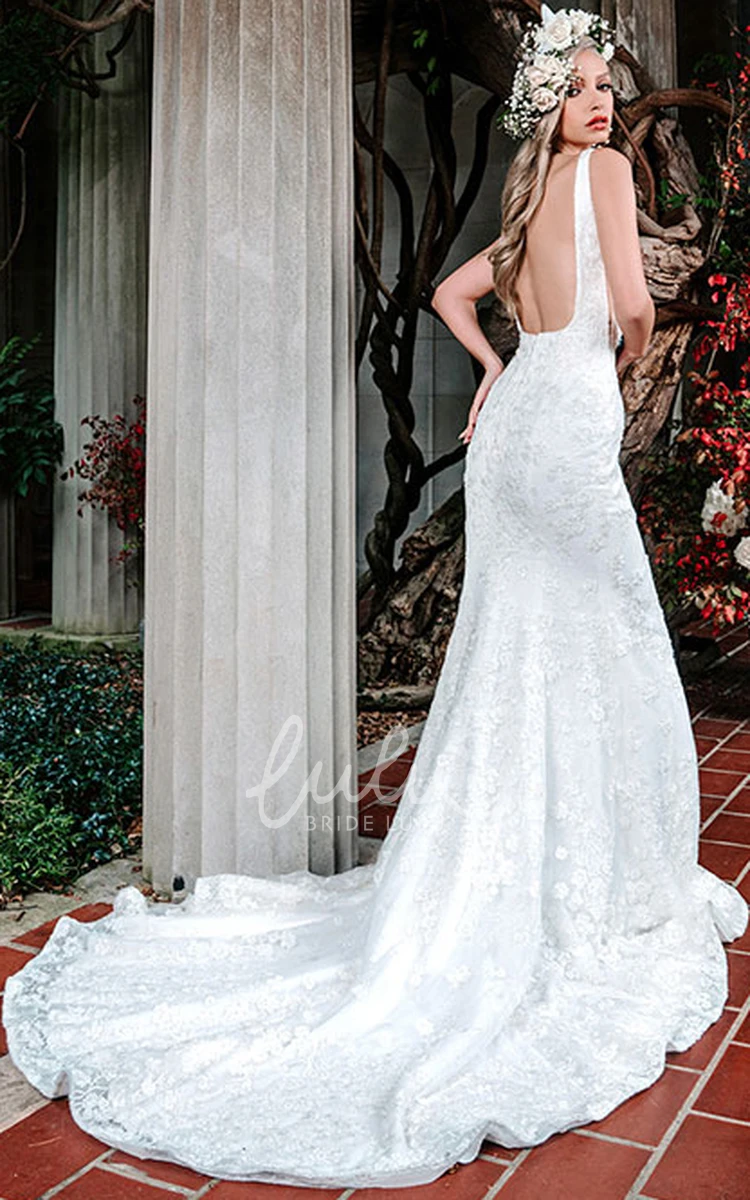 Open Back Mermaid Lace Wedding Dress Sexy and Sophisticated Bridal Gown