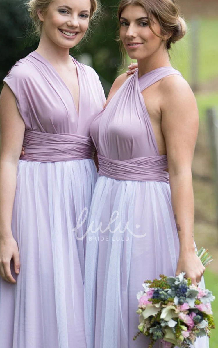 Knee-Length Sleeveless Ruched Chiffon Bridesmaid Dress in Strappy Style