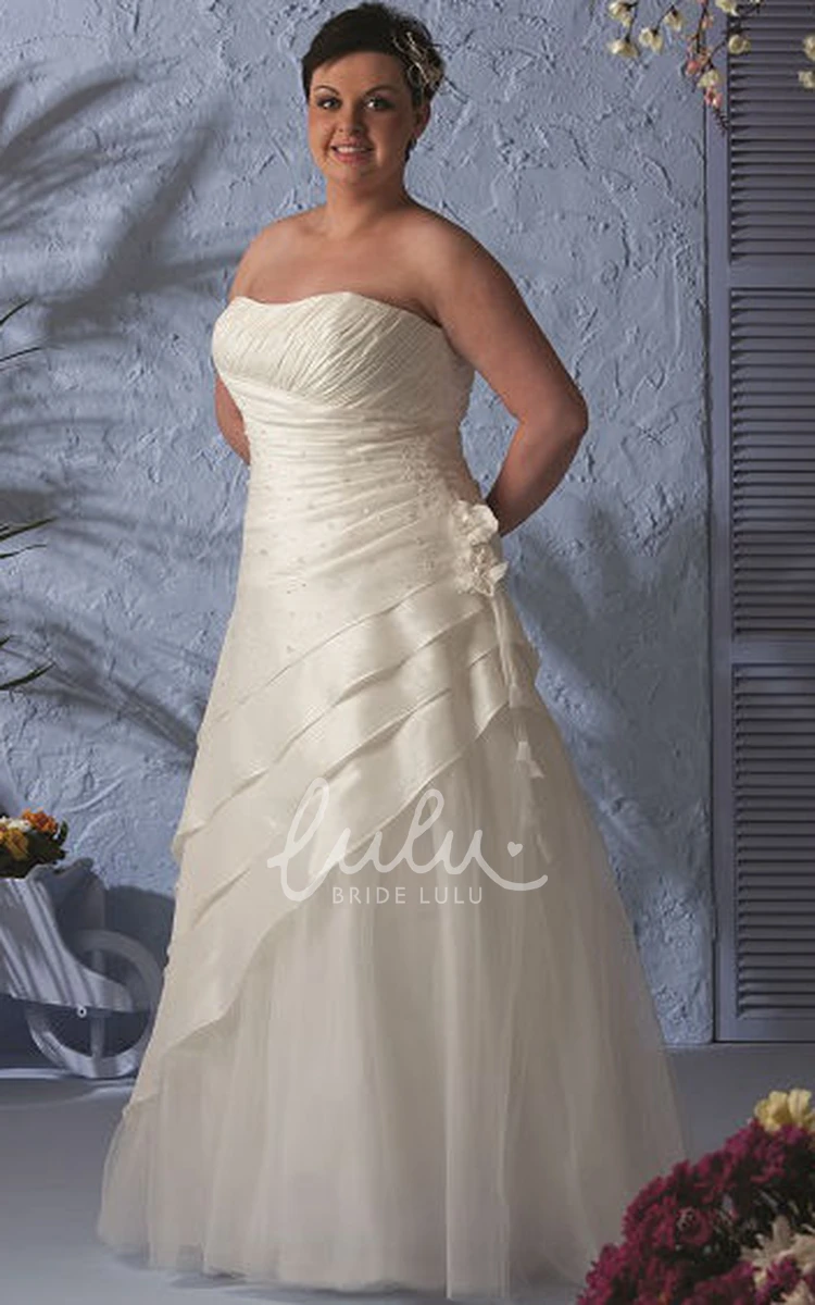 Layered Taffeta Bridal Gown with Removable Jacket Strapless Wedding Dress