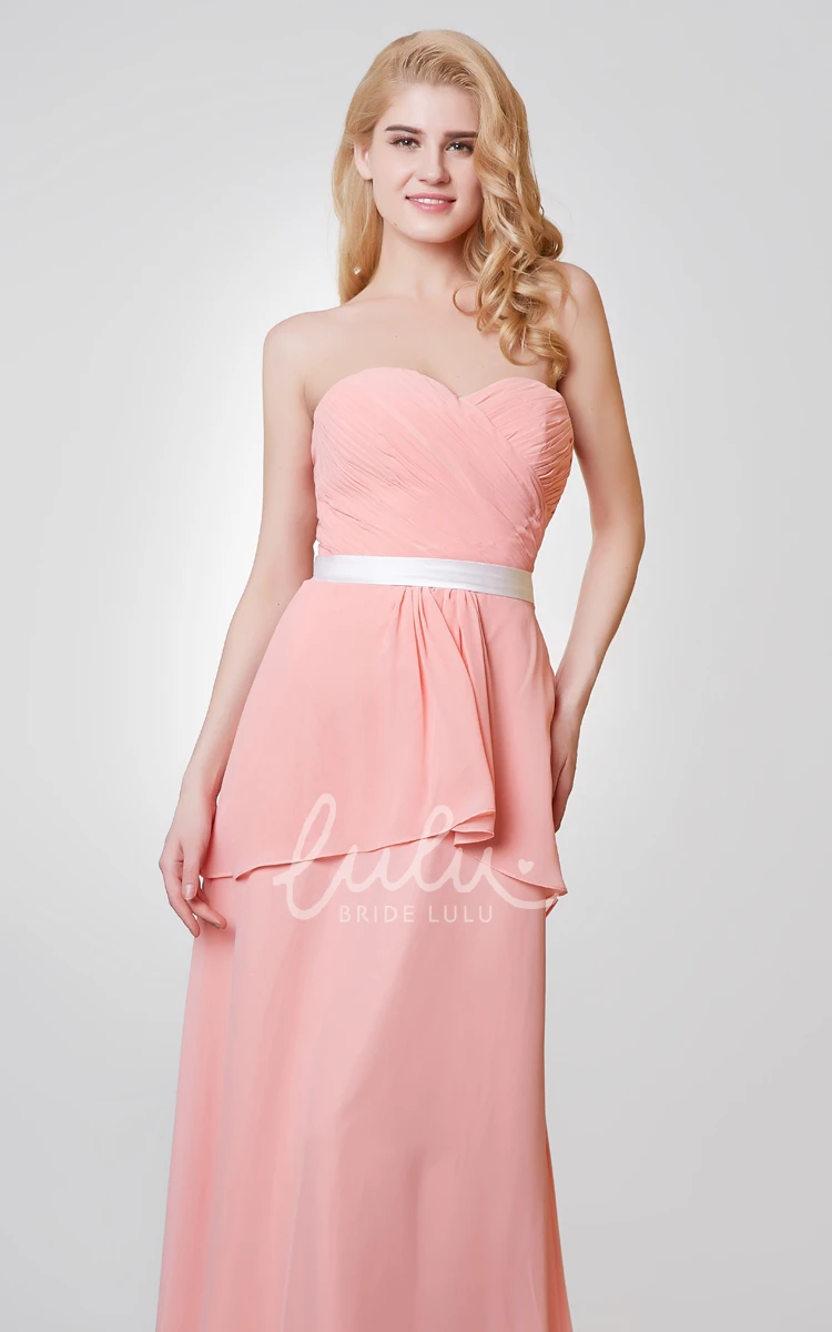 Backless Sweetheart A-line Chiffon Dress with Ruching Unique Prom Dress