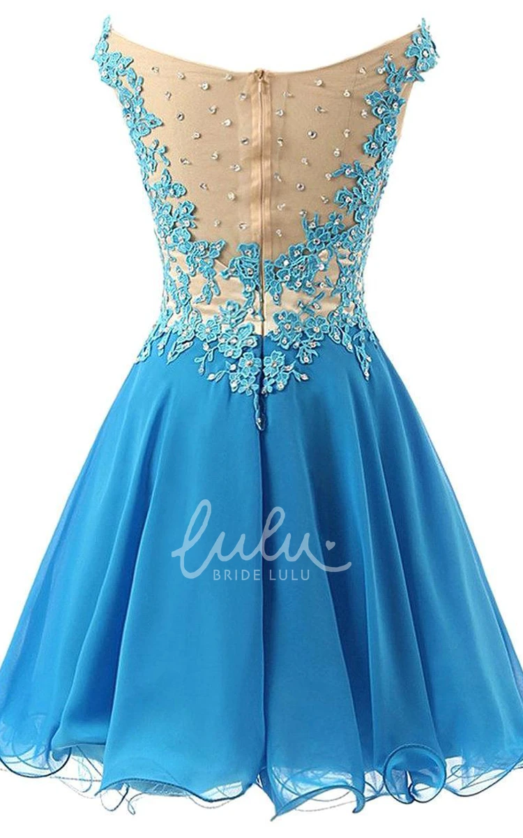 Off-the-Shoulder Lace Applique Homecoming Dress Elegant & Unique