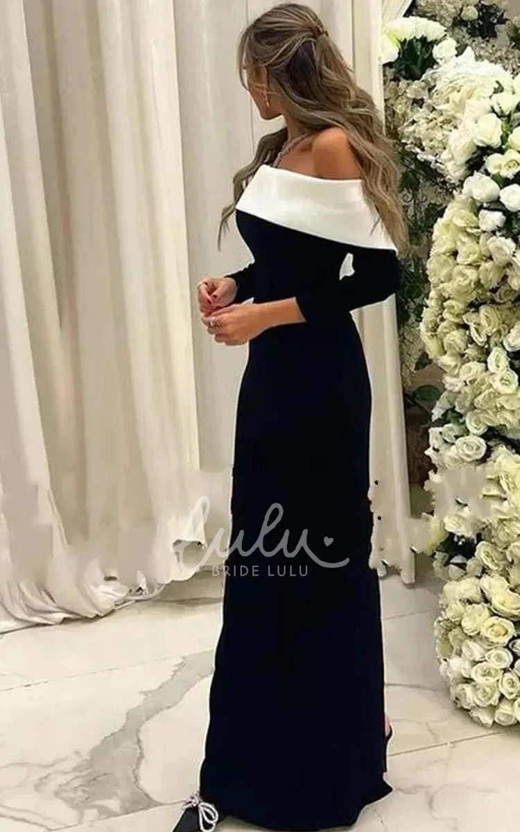 Sheath Jersey Strapless Formal Dress with Long Sleeve Casual Bridesmaid Dress