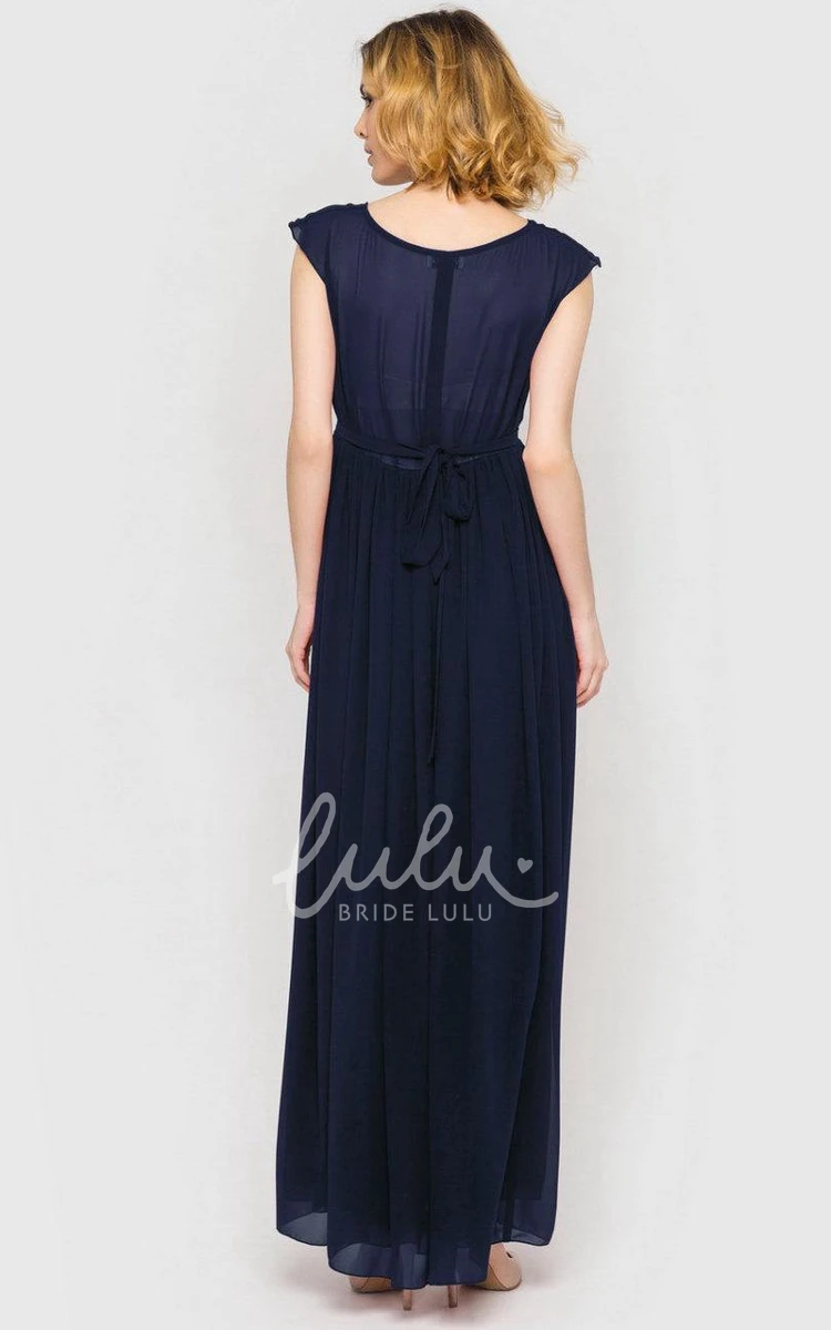 Modest Chiffon Formal Formal Dress with Bow Newest Collection