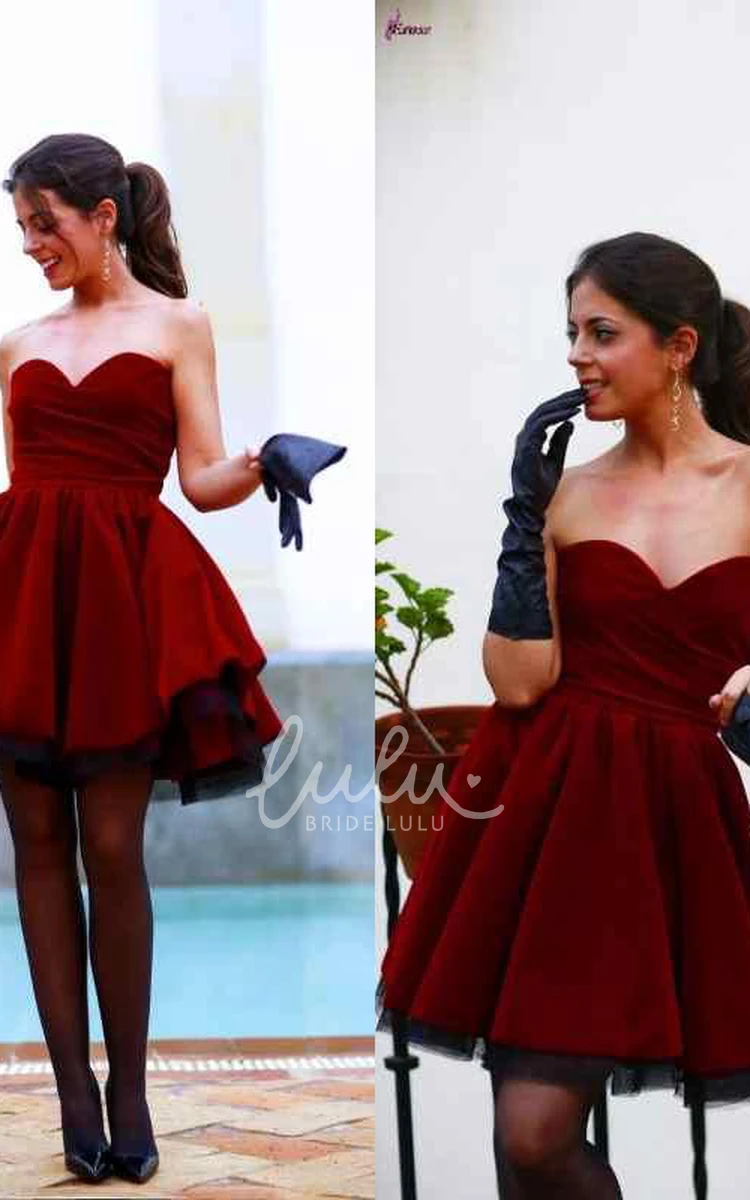 Burgundy Sweetheart Prom Gown Lovely & Flowy