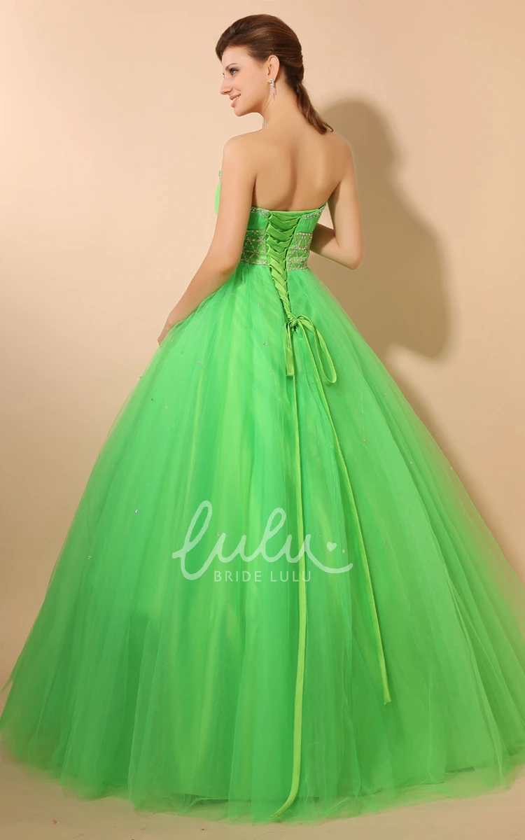 Soft Tulle Princess Prom Dress with Jacket and Beading Empire Ball Gown