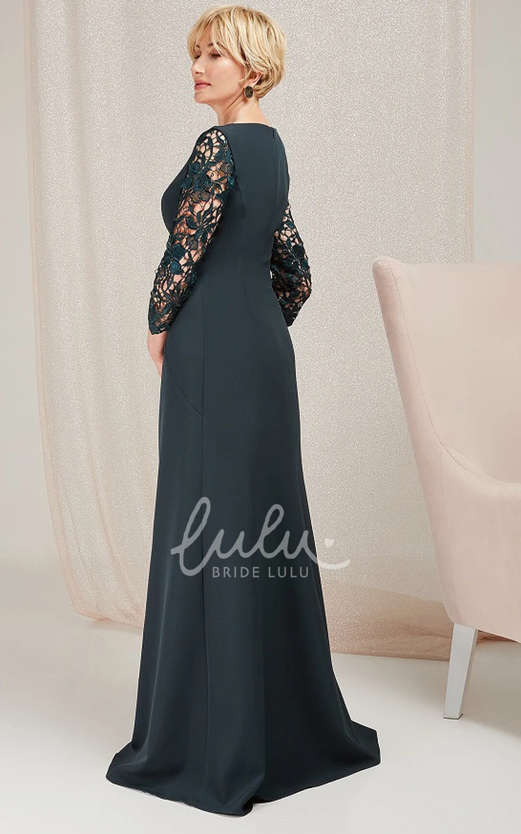 Modest Satin A Line Mother of the Bride Dress with Bateau Neckline and Zipper Formal Dress