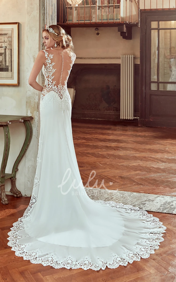 Lace Sweetheart Wedding Dress with Floral Straps and Illusive Back Elegant Floral Lace Sweetheart Wedding Dress