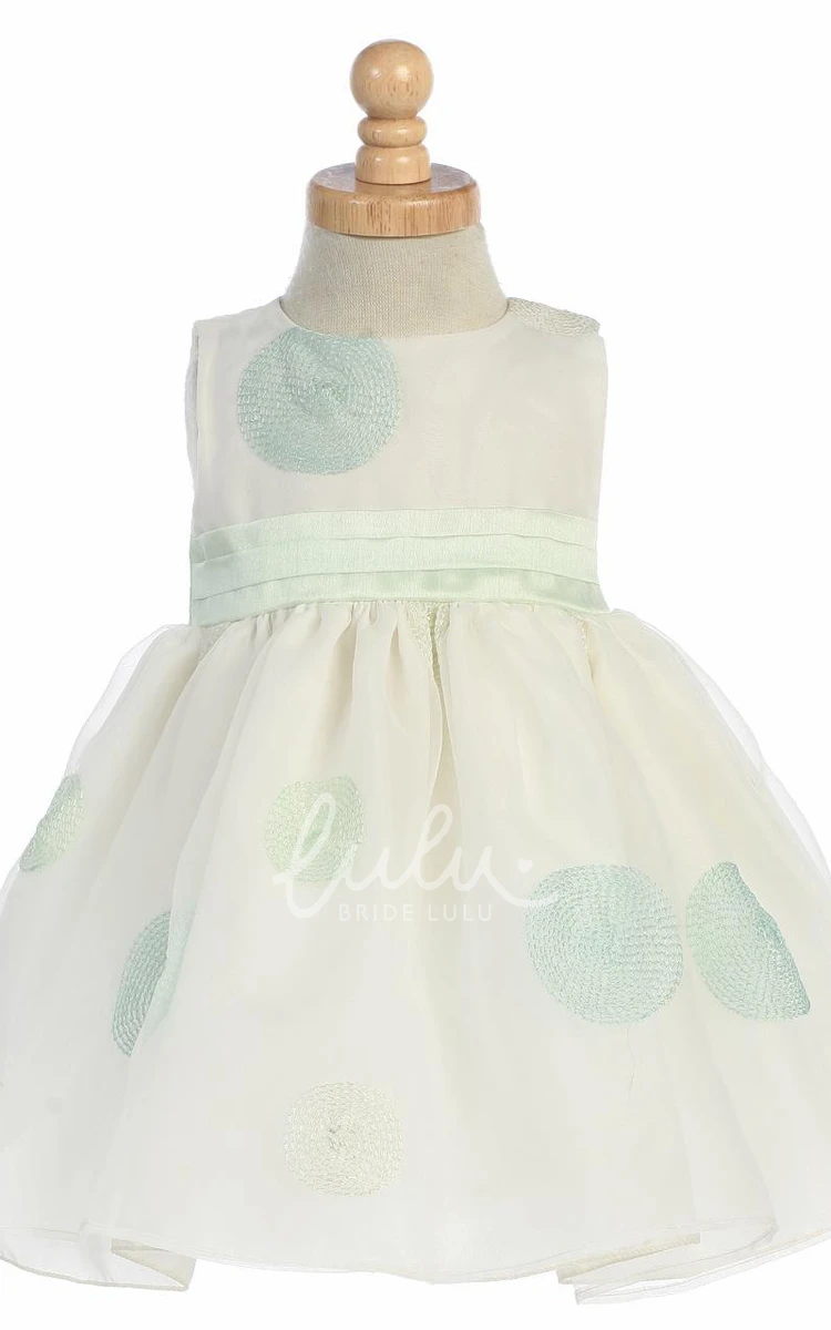 Organza Flower Girl Dress Sleeveless Bowed Casual Beach