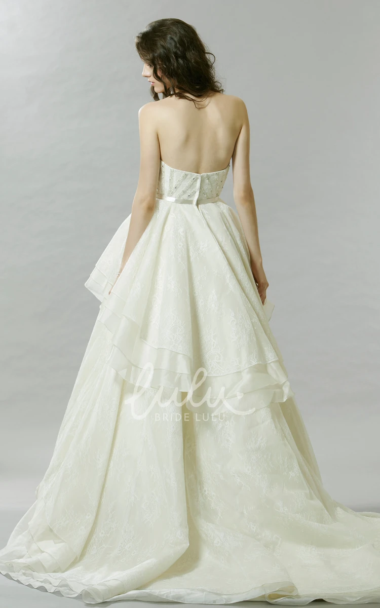 Sweetheart Beaded Tulle A-Line Wedding Dress with Sleeveless Design