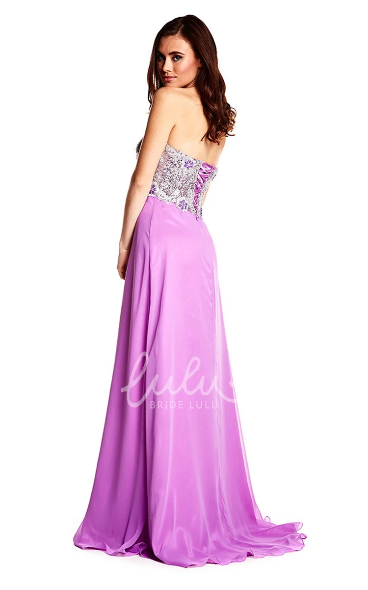 Jersey Sweetheart Prom Dress with Beading and Brush Train Sleeveless Bridesmaid Dress