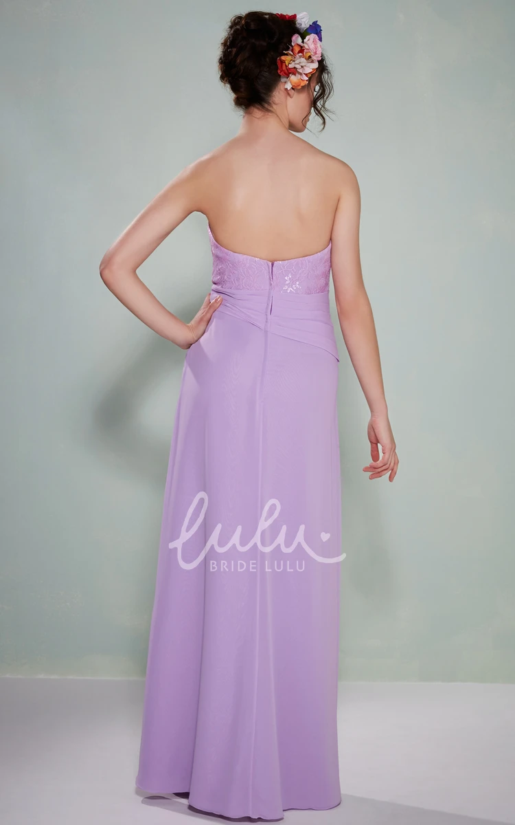 Sweetheart Chiffon Sleeveless Appliqued Bridesmaid Dress Unique Bridesmaid Dress