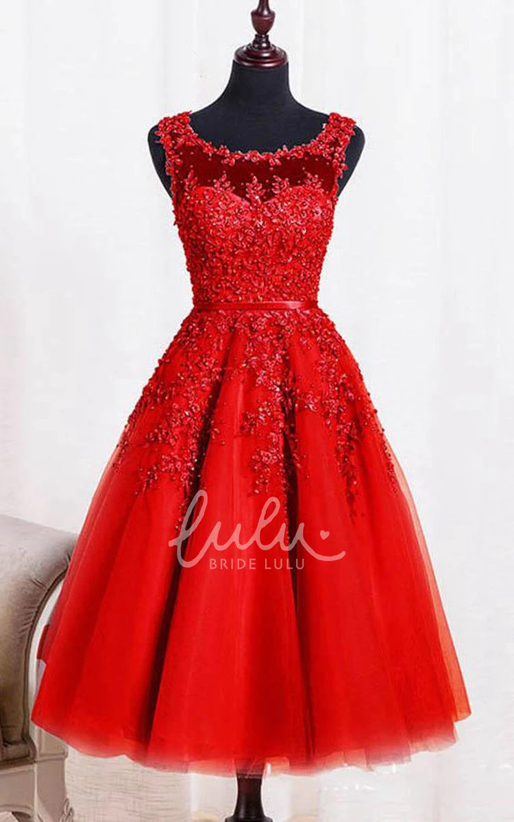 Stunning Sleeveless Lace A-line Prom Dress