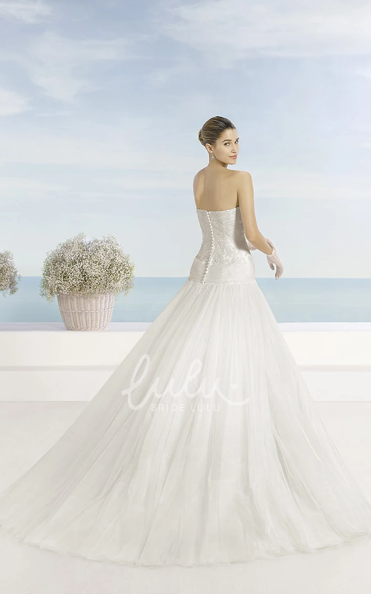 Maxi Sweetheart Tulle Wedding Dress with Flower Ball Gown