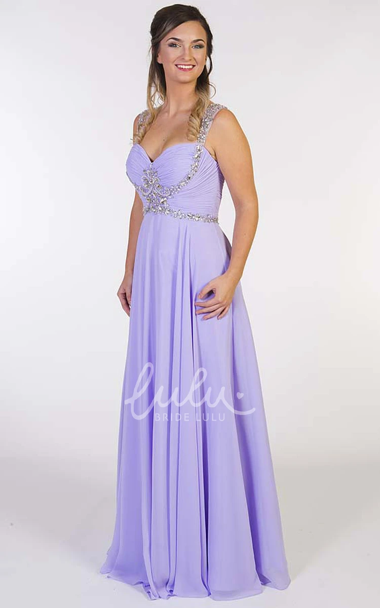 Criss-Cross Chiffon Prom Dress Maxi Sleeveless Strapped