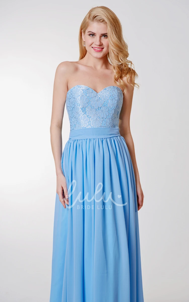 Backless A-line Chiffon and Lace Dress with Bow Perfect for Prom