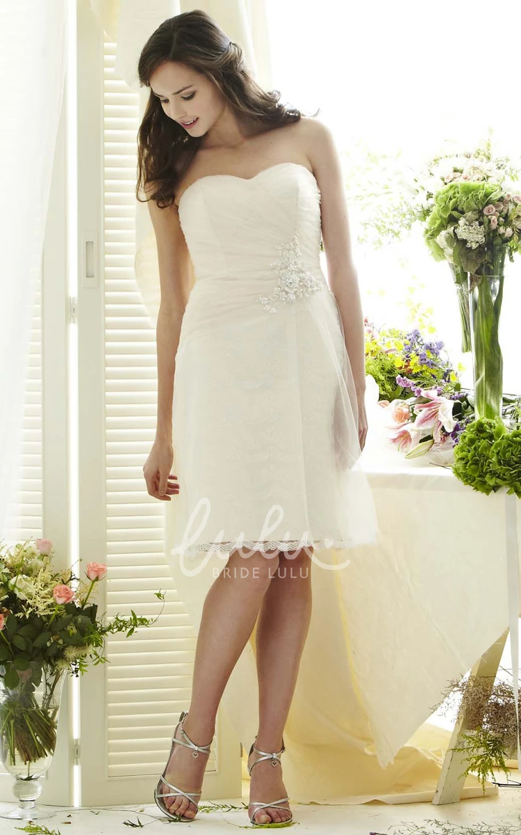 Sweetheart Sleeveless Criss-Cross Knee-Length Tulle Prom Dress Modern Prom Dress
