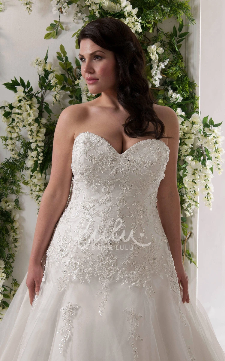 Lace A-Line Wedding Dress with Sweetheart Neckline and Corset Back