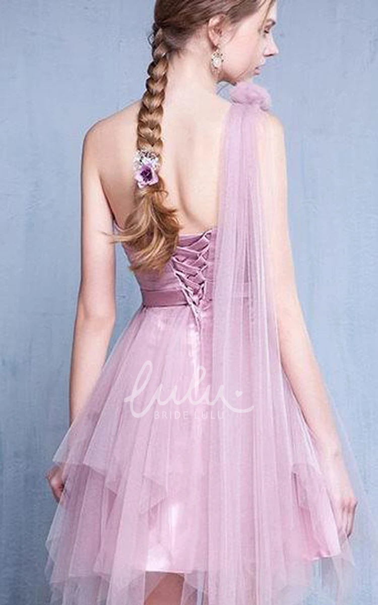 Lilac Blue Vintage Homecoming Dress Prom Evening Bridesmaid Gown