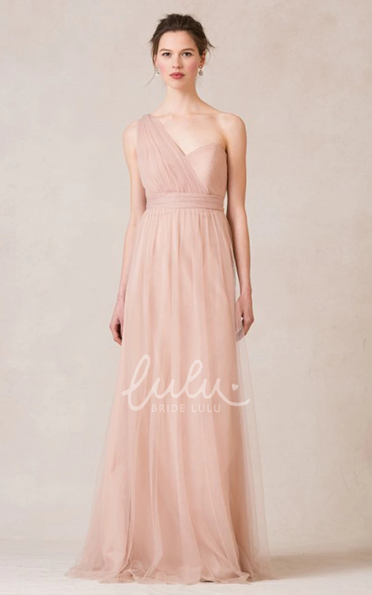 Sweetheart Criss-Cross Tulle Bridesmaid Dress with Straps Sleeveless Flowy Dress