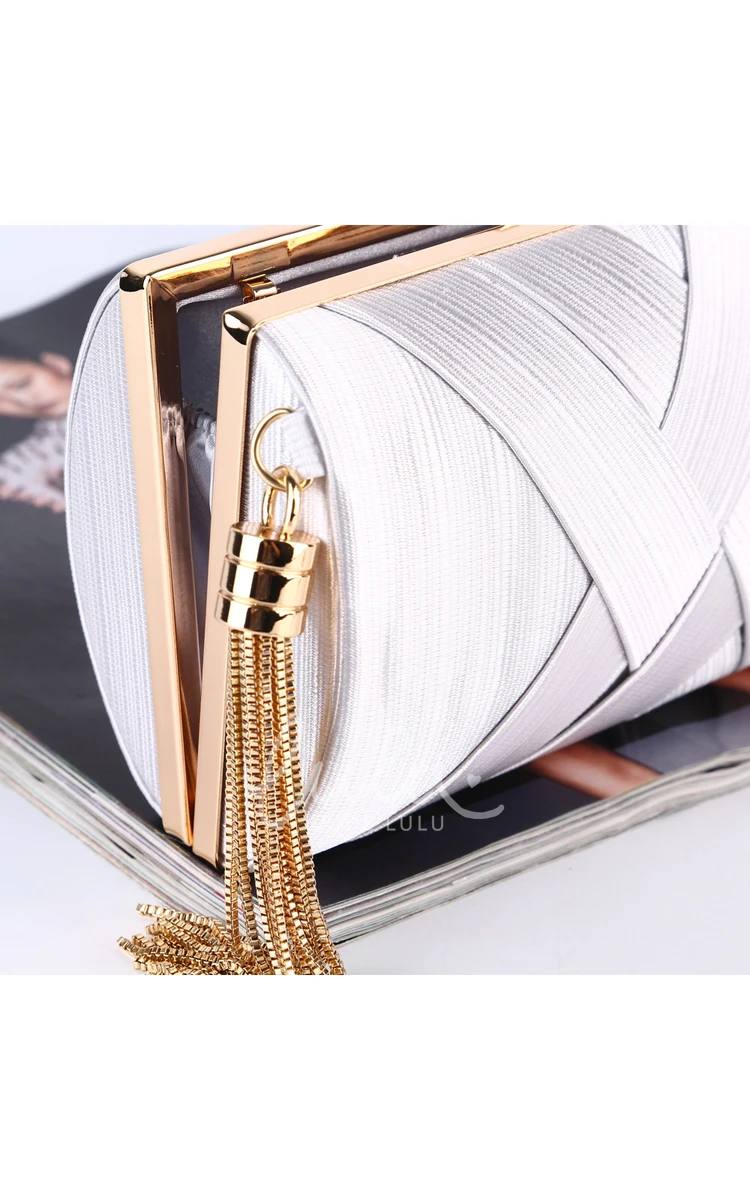 Woven Satin Clutch