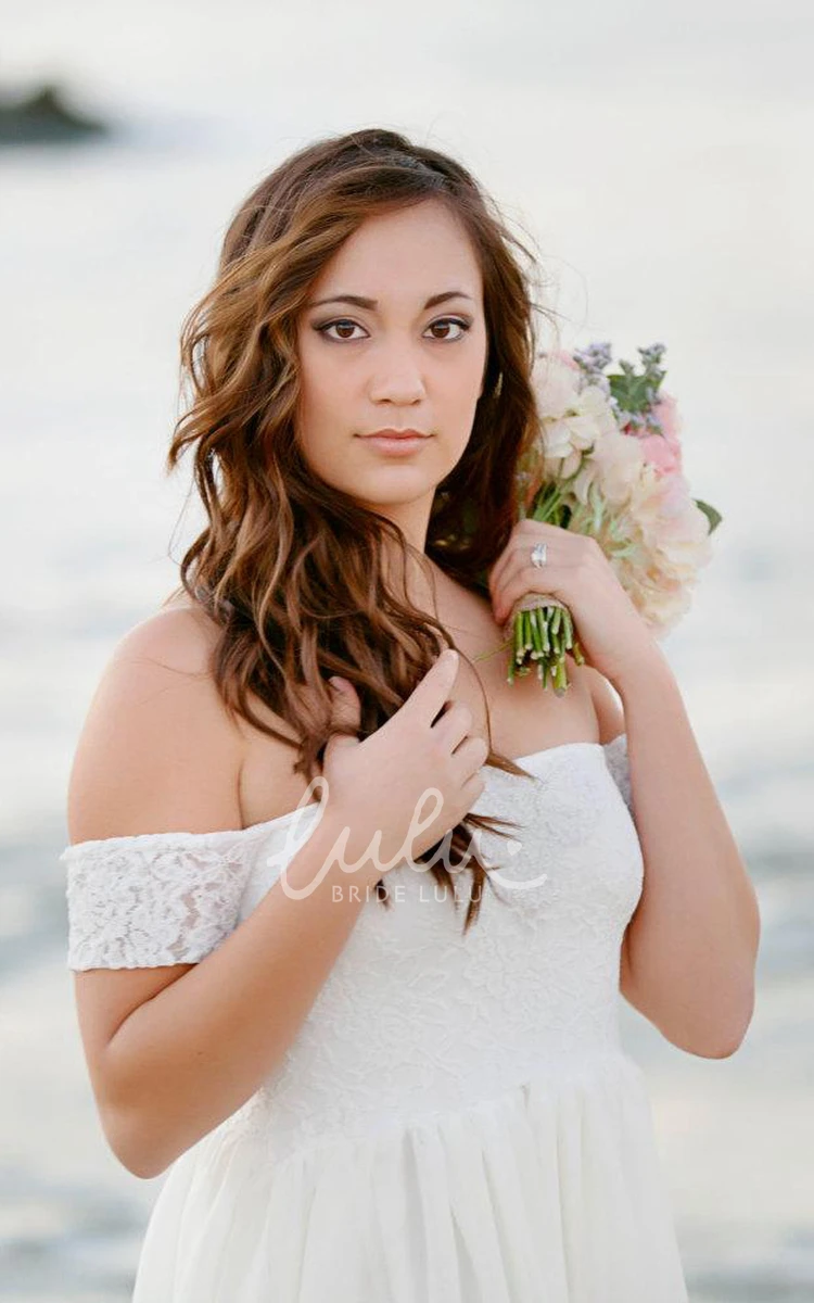 Wedding Lace And Chiffon Babydoll Wedding Gown Bohemian Dress