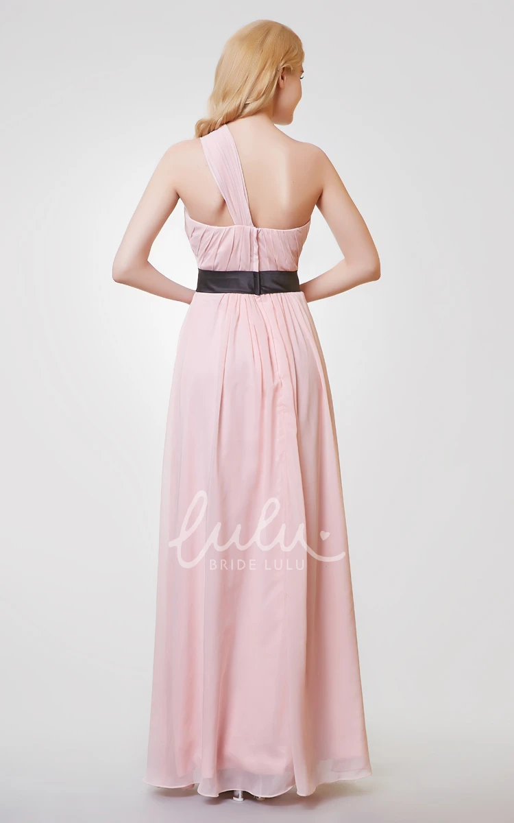 Ruched Chiffon Dress for Women's Formal Events