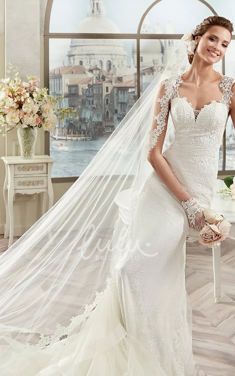 Mermaid Lace Wedding Dress with Sweetheart Neckline and Court Train Stunning Bridal Gown