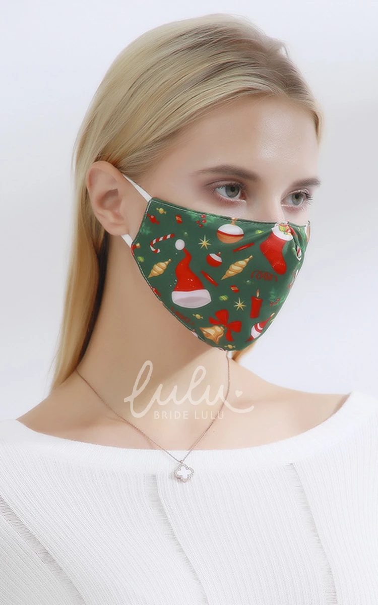 Non-medicial Christmas Cotton Washable Face Mask In 10 Colors