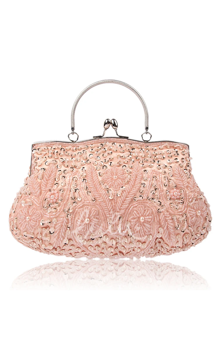 Appliqued Beaded Handbag