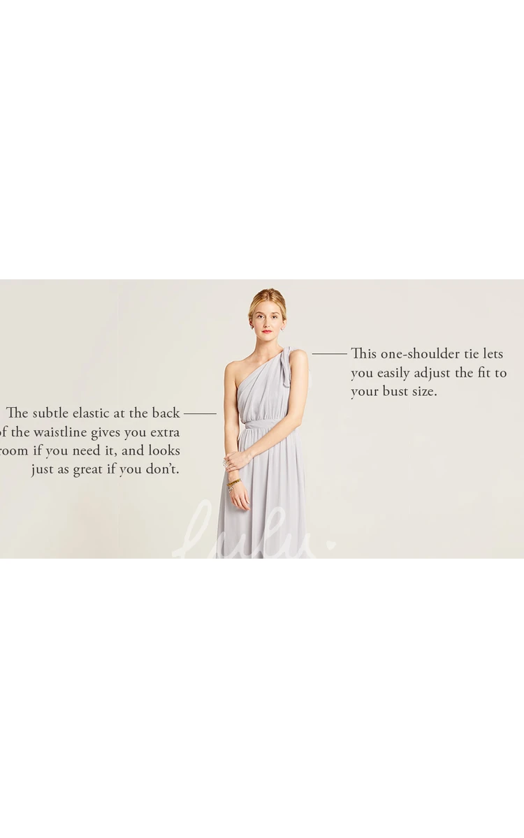 One-Shoulder Sleeveless Ruched Chiffon Bridesmaid Dress Classy Sleeveless Ruched One-Shoulder Bridesmaid Dress