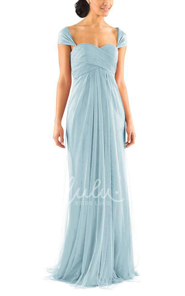 Long Tulle Queen Anne Empire Dress