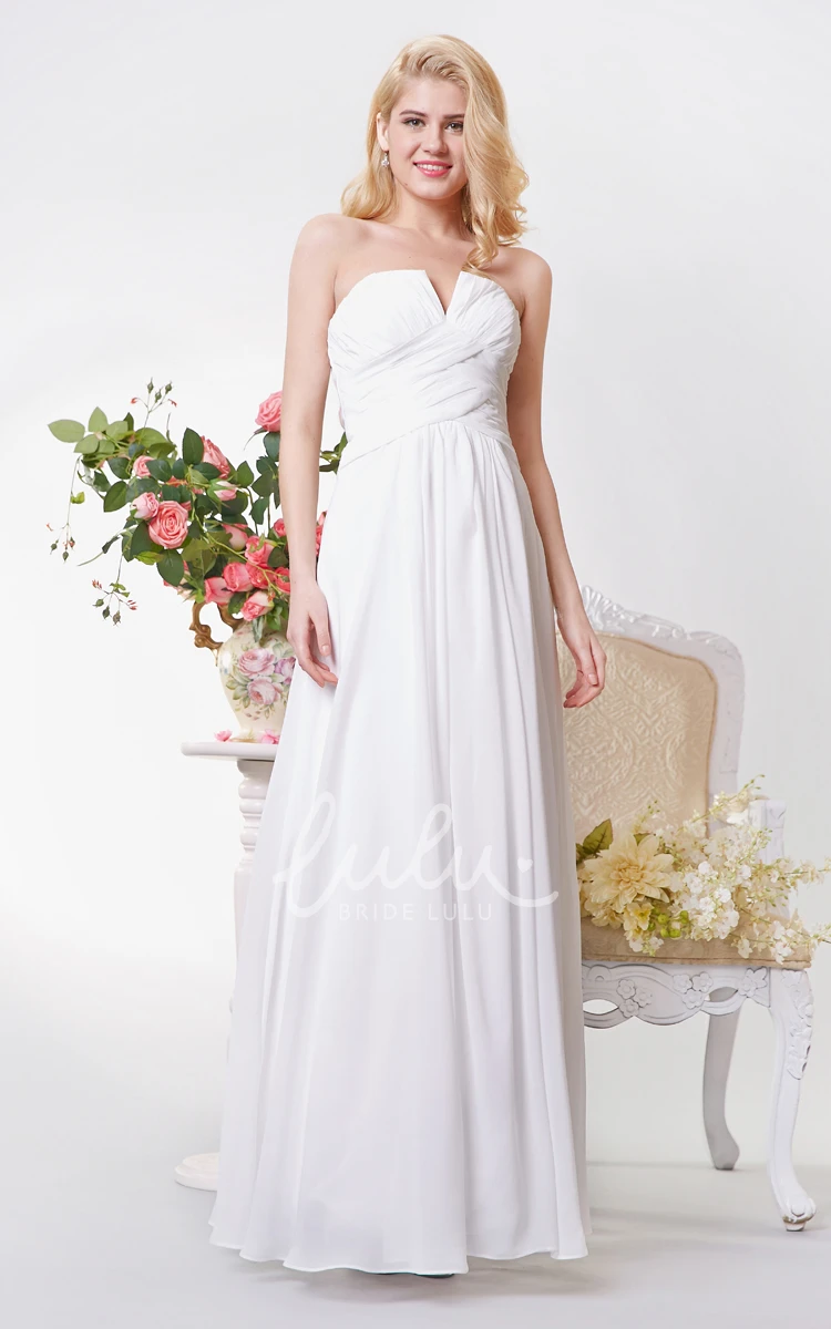 Backless A-line Chiffon Bridesmaid Dress with Sexy Neckline Elegant and Alluring