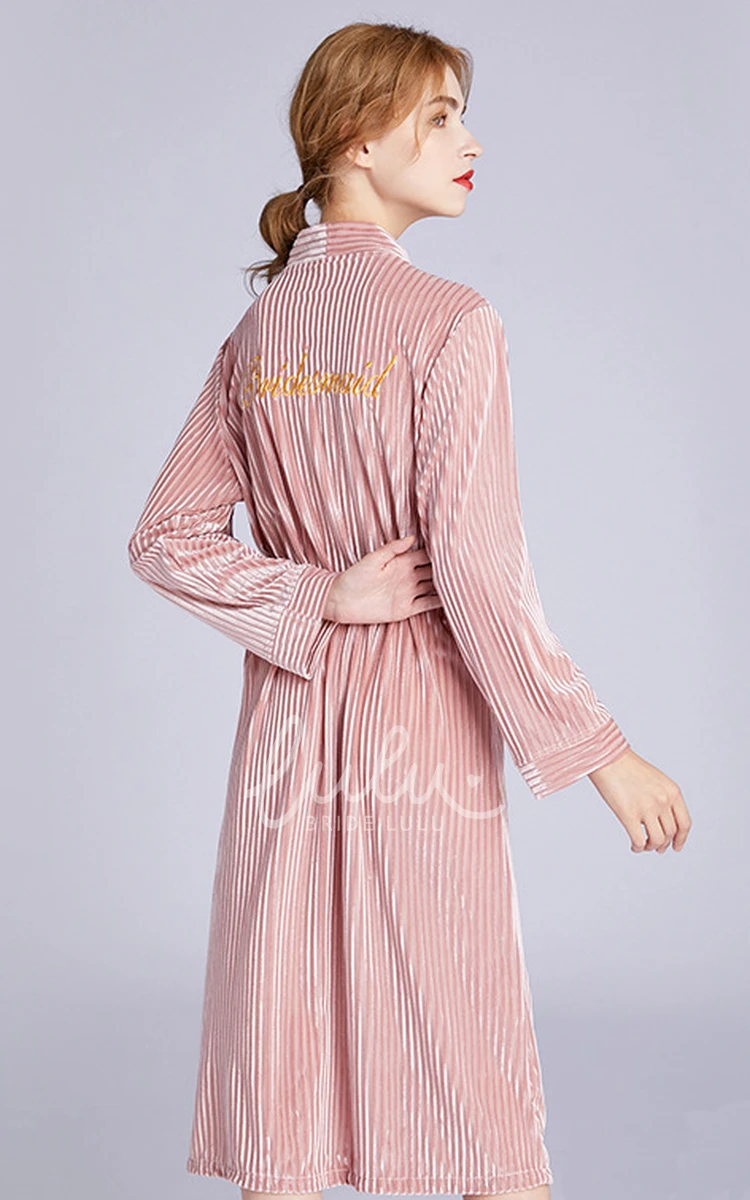 Bride Bridesmaid Embroidery Long Sleeved Robe