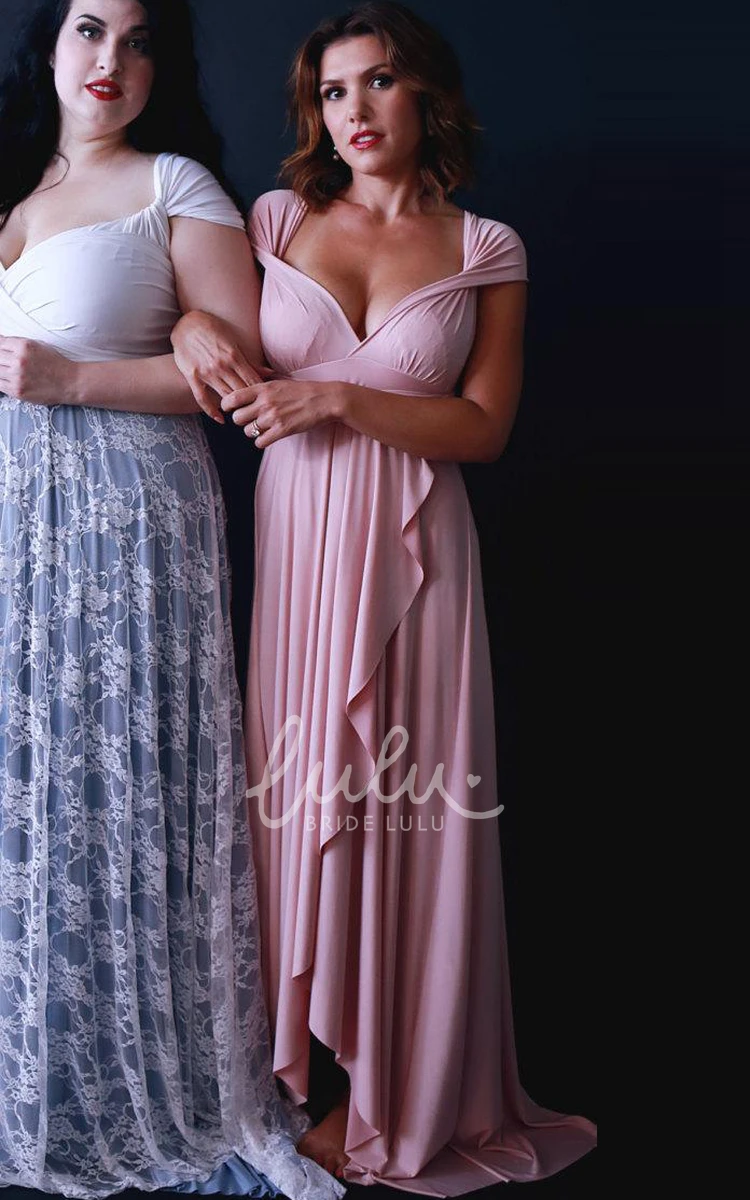 Southern Blush Mismatched Tulip Petal Cut Infinity Wrap Maternity Dress