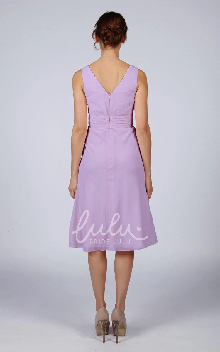 Lilac Short Classic Bridesmaid Dress Elegant Women's Formal Dress