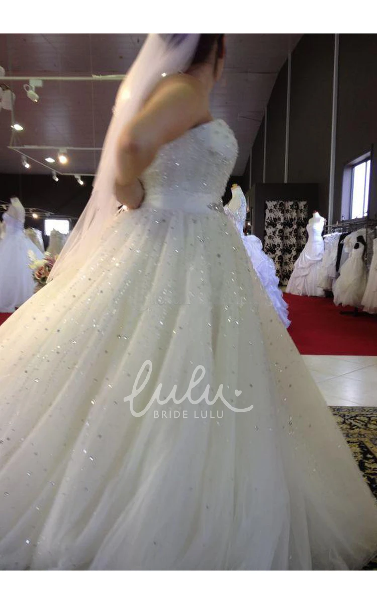 Tulle Sweetheart A-Line Wedding Dress with Zipper