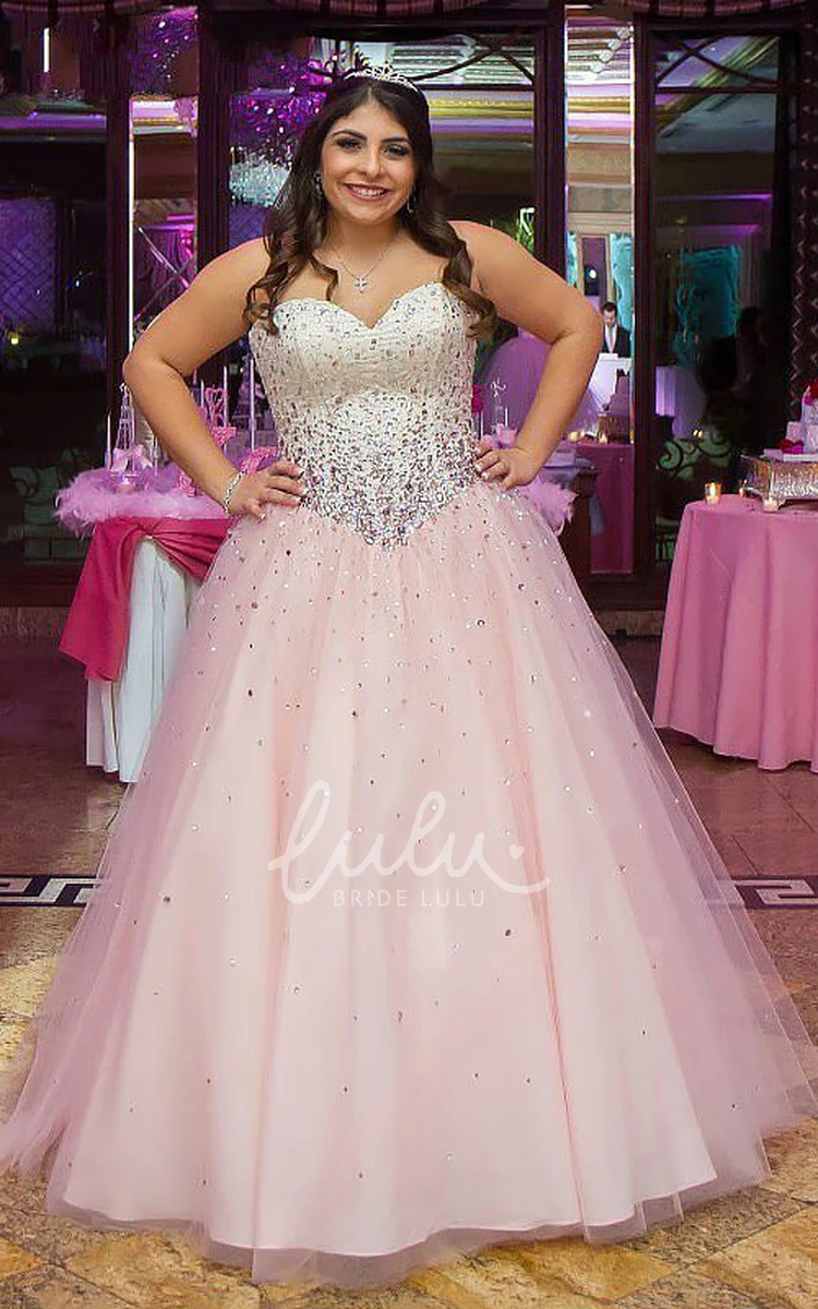 Sweetheart Tulle Ball Gown Formal Dress with Floor-Length Hemline