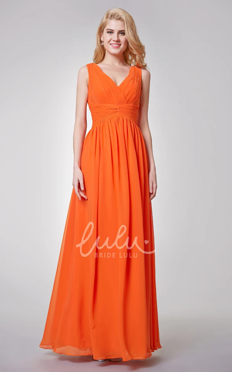Empire Ruched Chiffon Bridesmaid Dress Flowy and Timeless